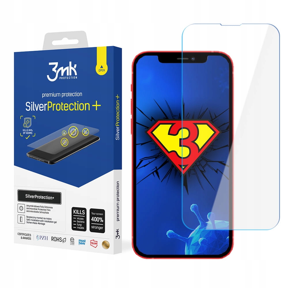 3MK ochranná fólia pre Apple iPhone 13 1 ks + 3mk CareWipe vlhčená obrúska 1 ks.
