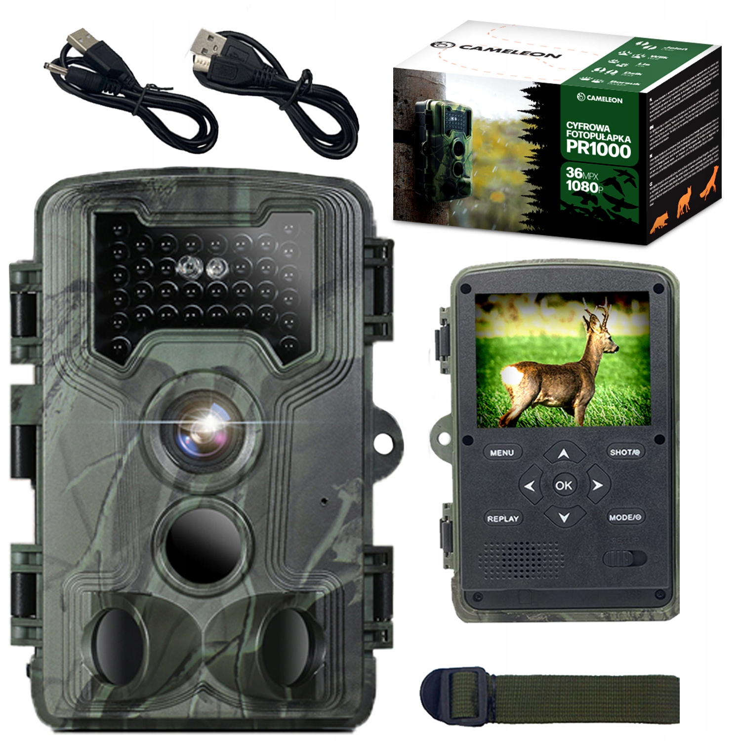 IR fotopasca Lesná kamera POLISH MENU FHD 36Mpx