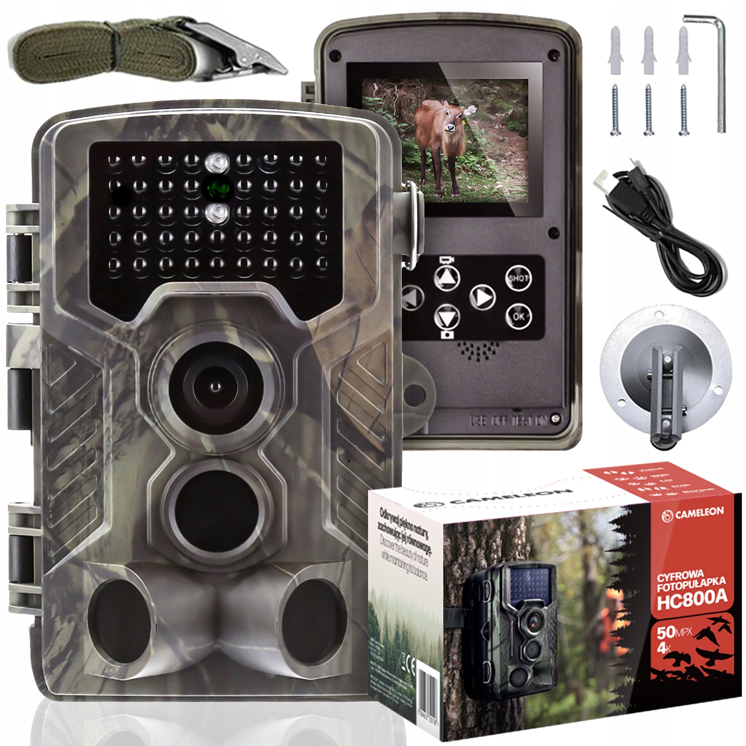 IR fotopasca Lesná kamera POLISH MENU FHD 50Mpx