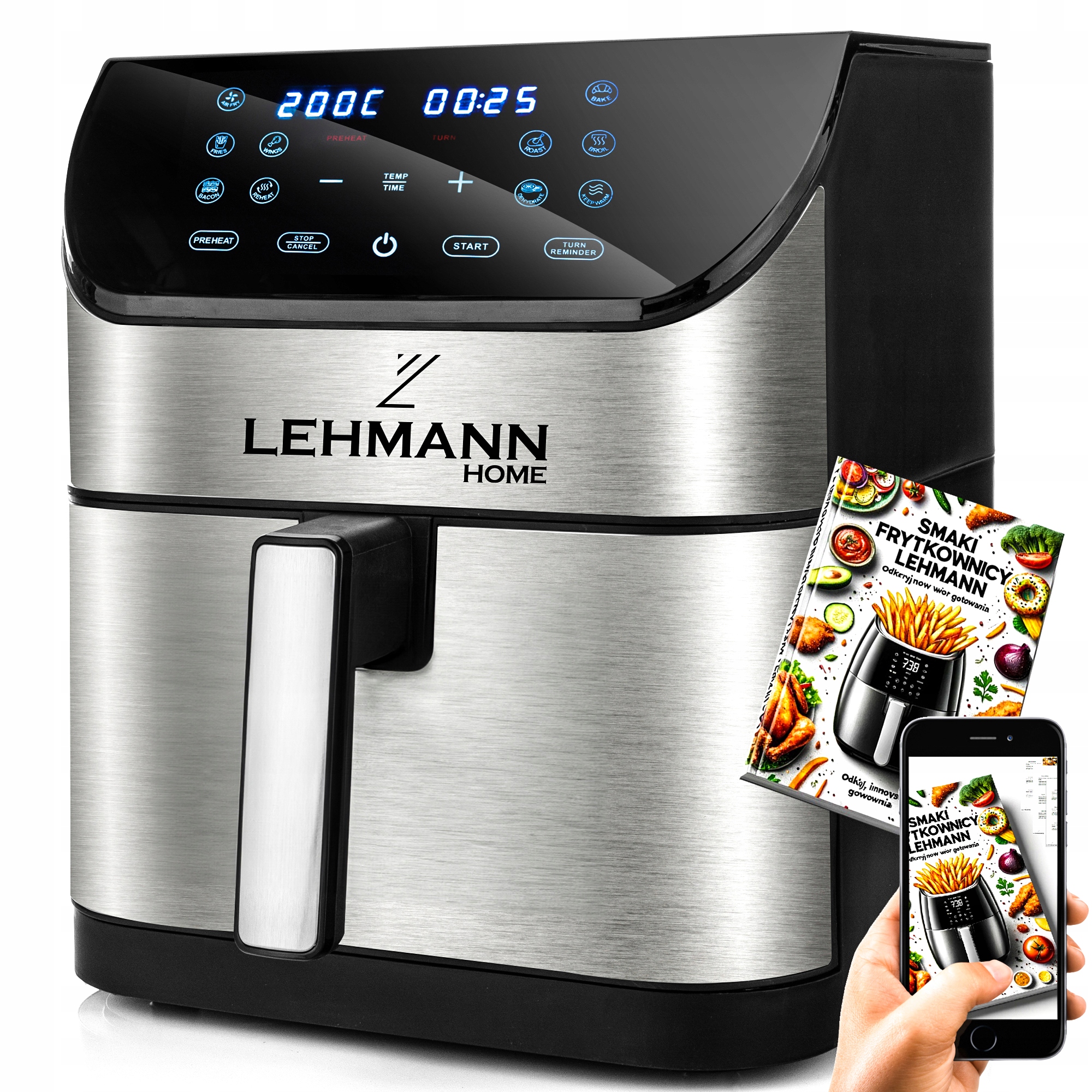 Beztuková fritéza Lehmann LHODF-1880D 1800 W 8 l
