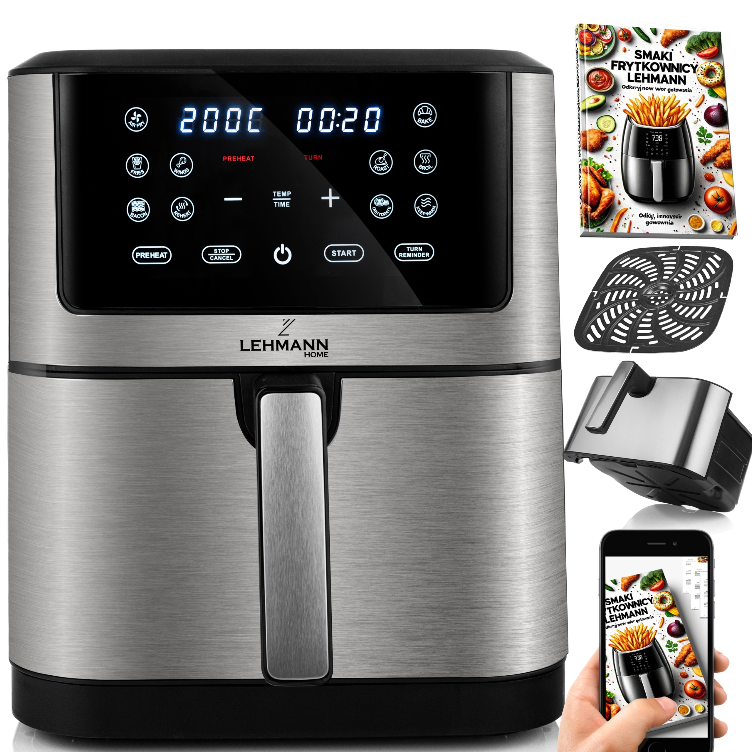 Beztuková fritéza Lehmann LHODF-1880 1800 W 8 l
