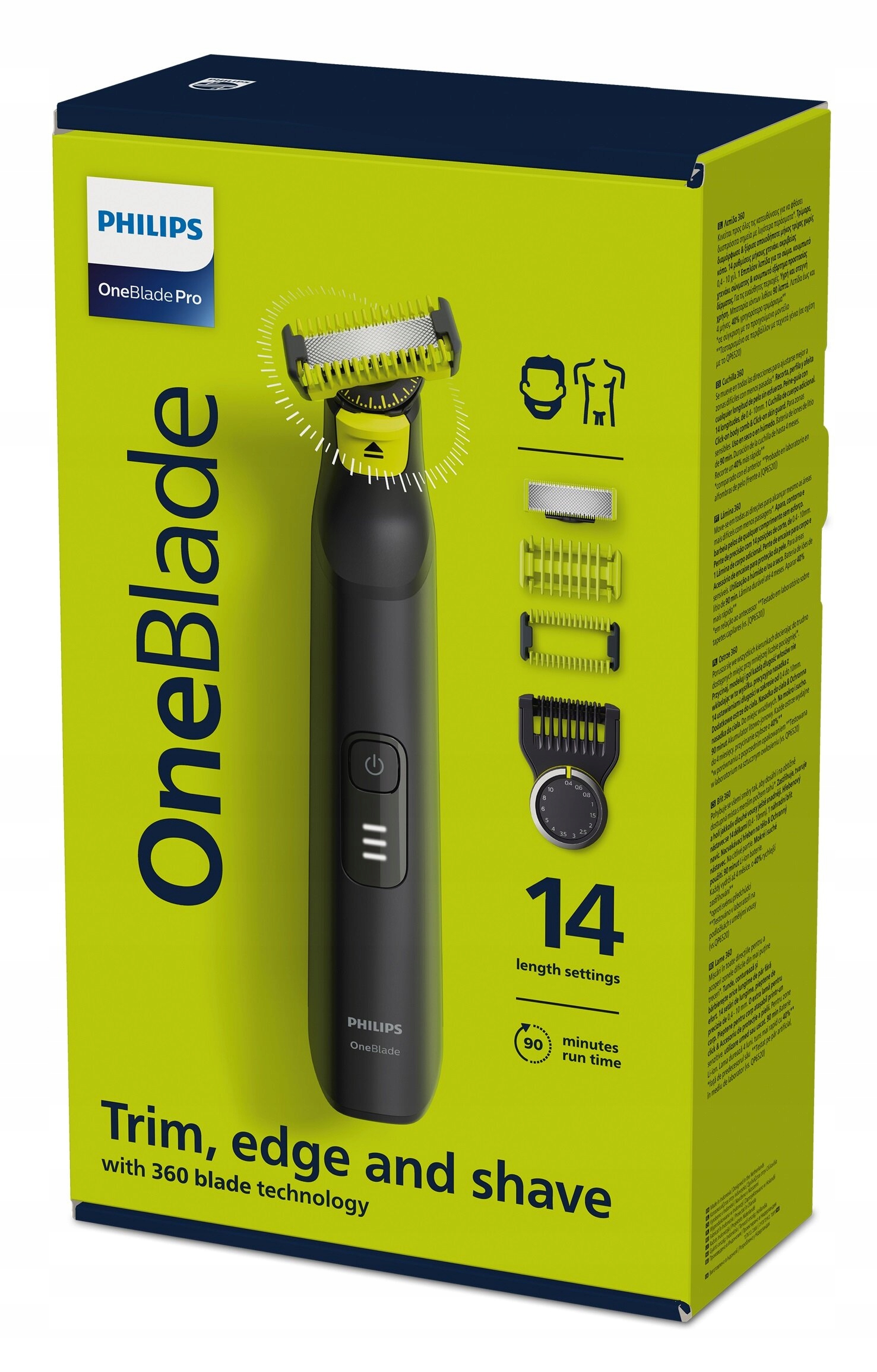Philips zastrihávač holiaceho strojčeka One Blade Pro 360 na tvár a telo QP6541/15