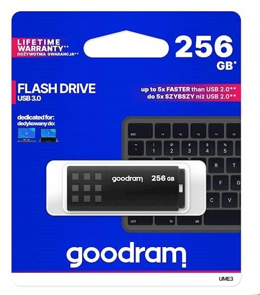 flash disk GOODRAM UME3-2560K0R11 256 GB USB 3.0 čierny