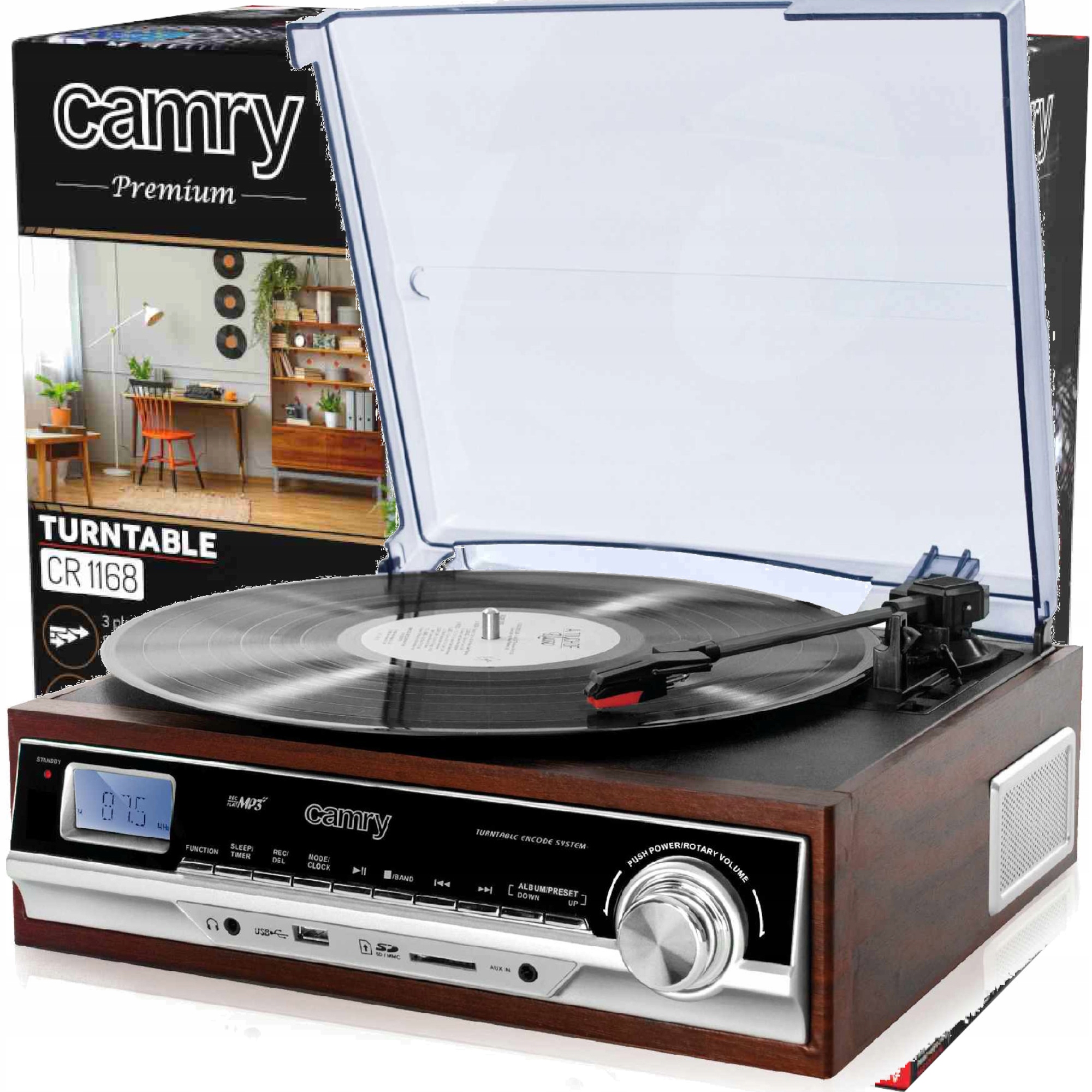Camry CR11681 Black Turntable