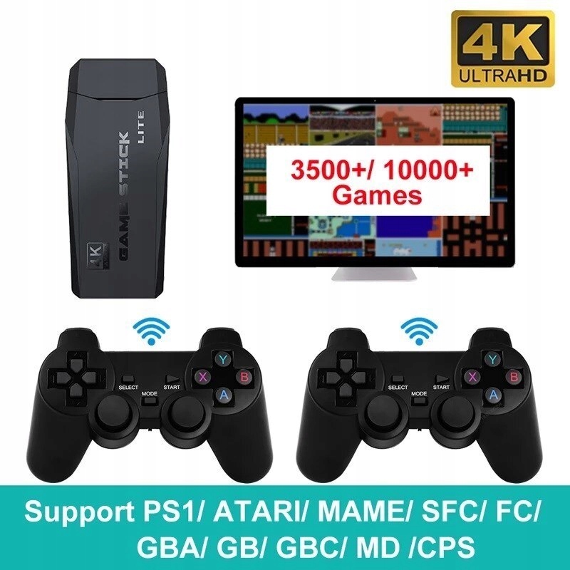 Game Console Retro Wireless Double Controller 4K