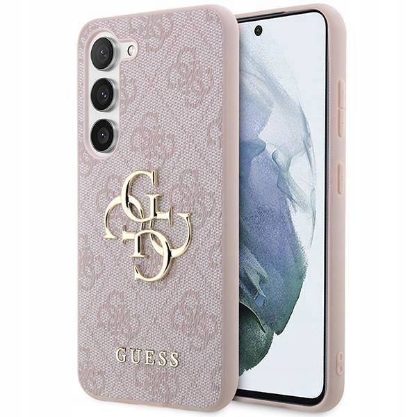 Guess backs pre Samsung Galaxy S23 4G Big Metal Logo ružových umelcov a celebrít