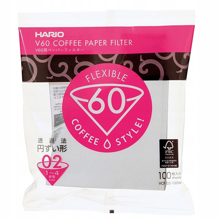 Papierové filtre Hario V60-02 100 kusov