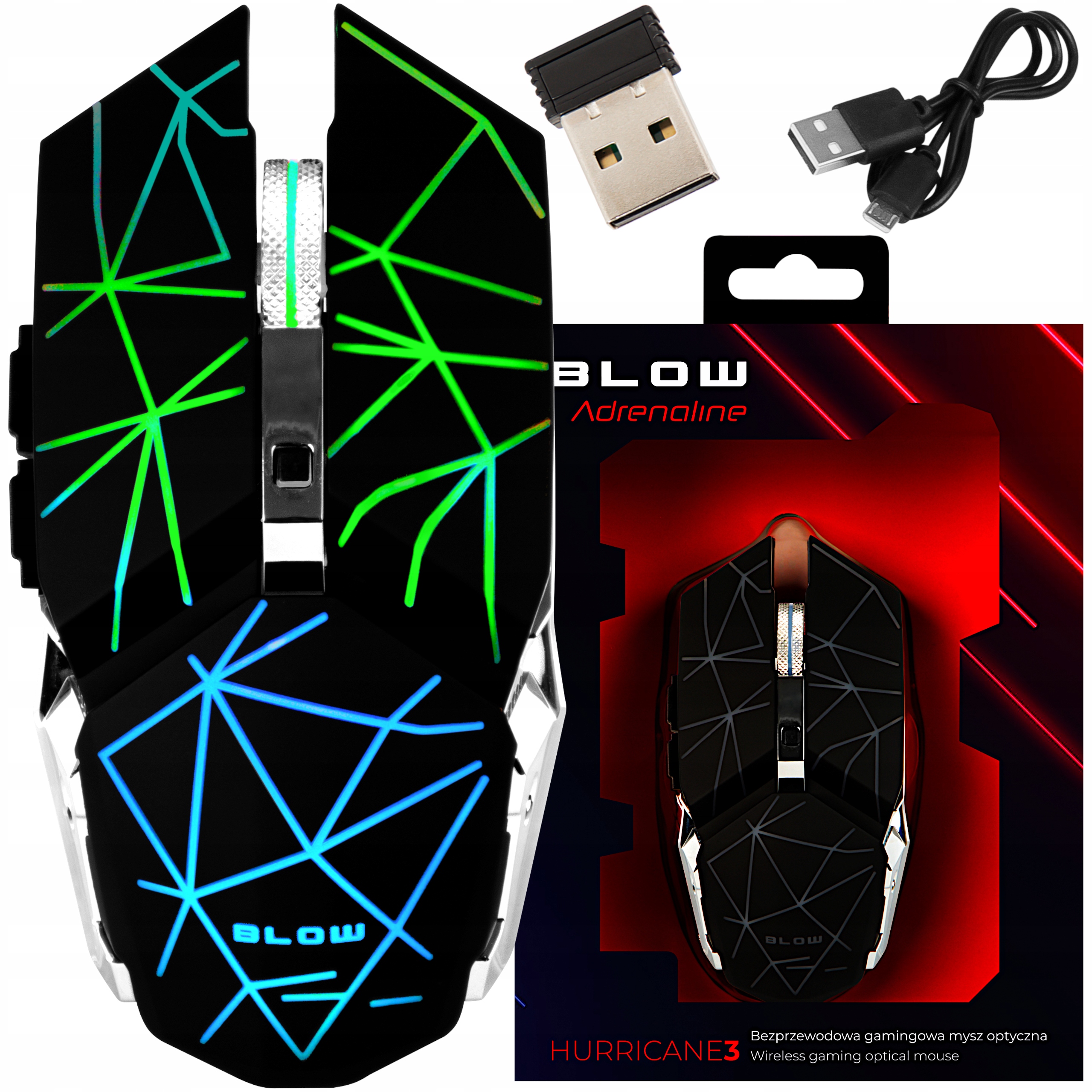 Bezdrôtová myš Blow HURRICANE 3 s optickým senzorom