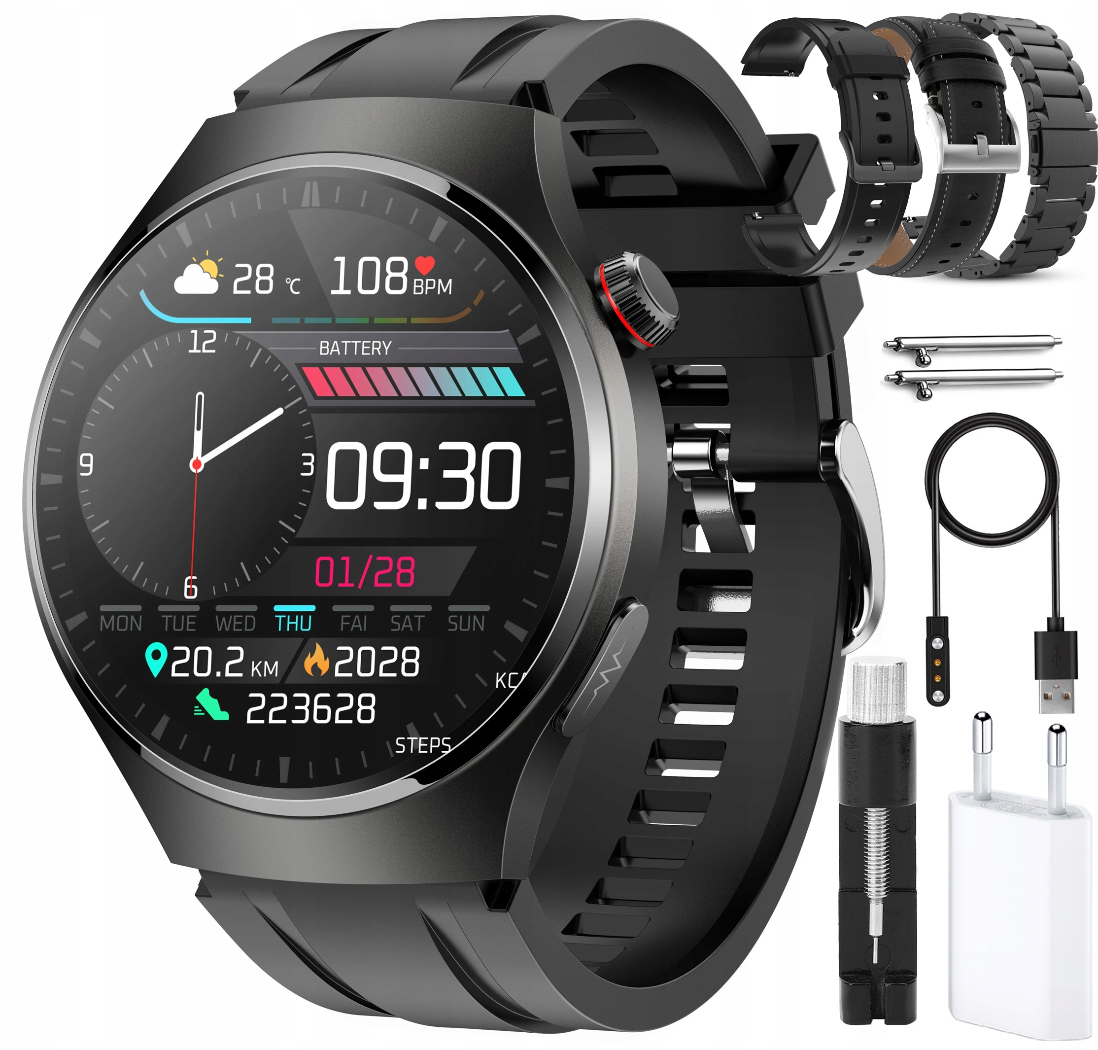 Lazird SmartWatch ECG CALLS viacfarebné + 7 ďalších produktov