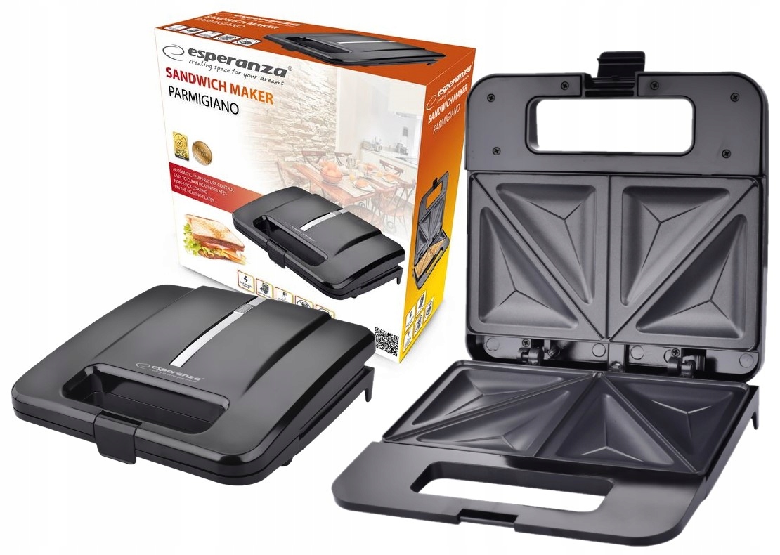 Hriankovač Esperanza Hriankovač Sendvičovač Toast D10 čierny 1000 W