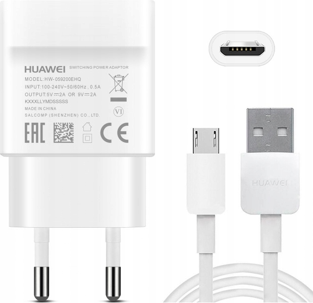 Huawei LADHW-059200EHQ+CABHWC003 MICROUSB Typ B, USB pre Huawei 2000 Ma 9 V Network Charger
