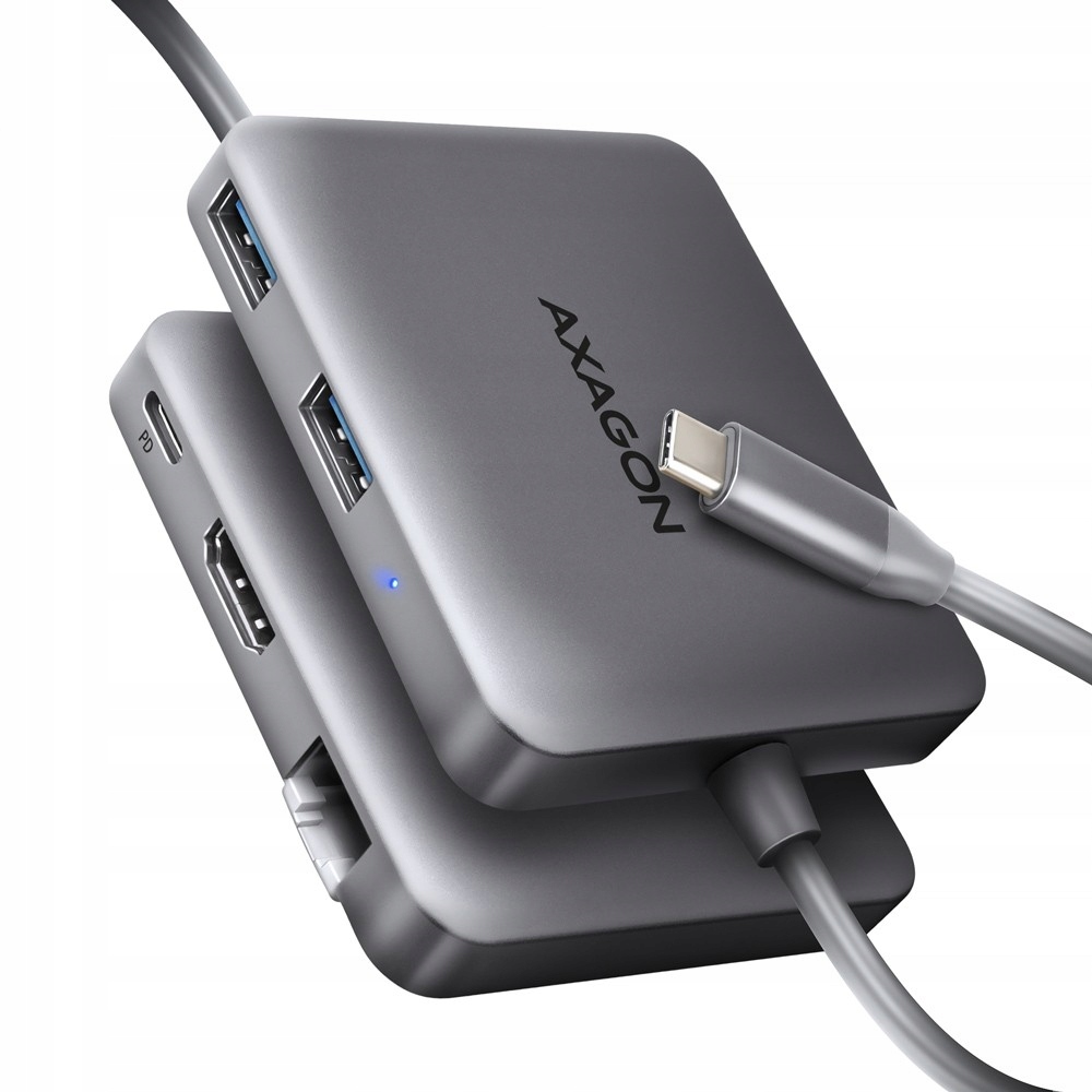 Axagon HMC-5HL multiportový hub 2x USB-A 4K HDMI Gigabit LAN USB 3.2 USB-C