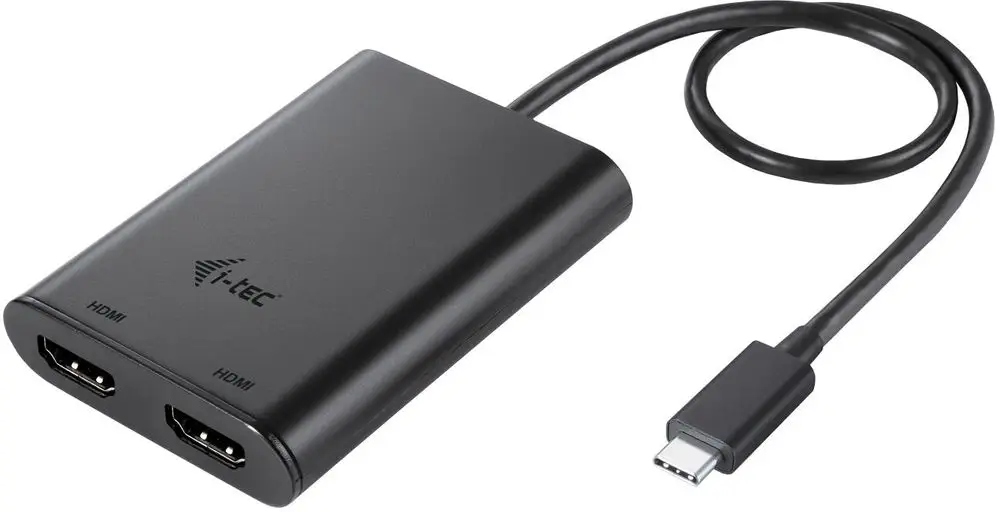 iTec i-tec USB-C duálny HDMI grafický adaptér 2x HDMI 4K kompatibilný s Thunderbolt 3, vesmírne sivý