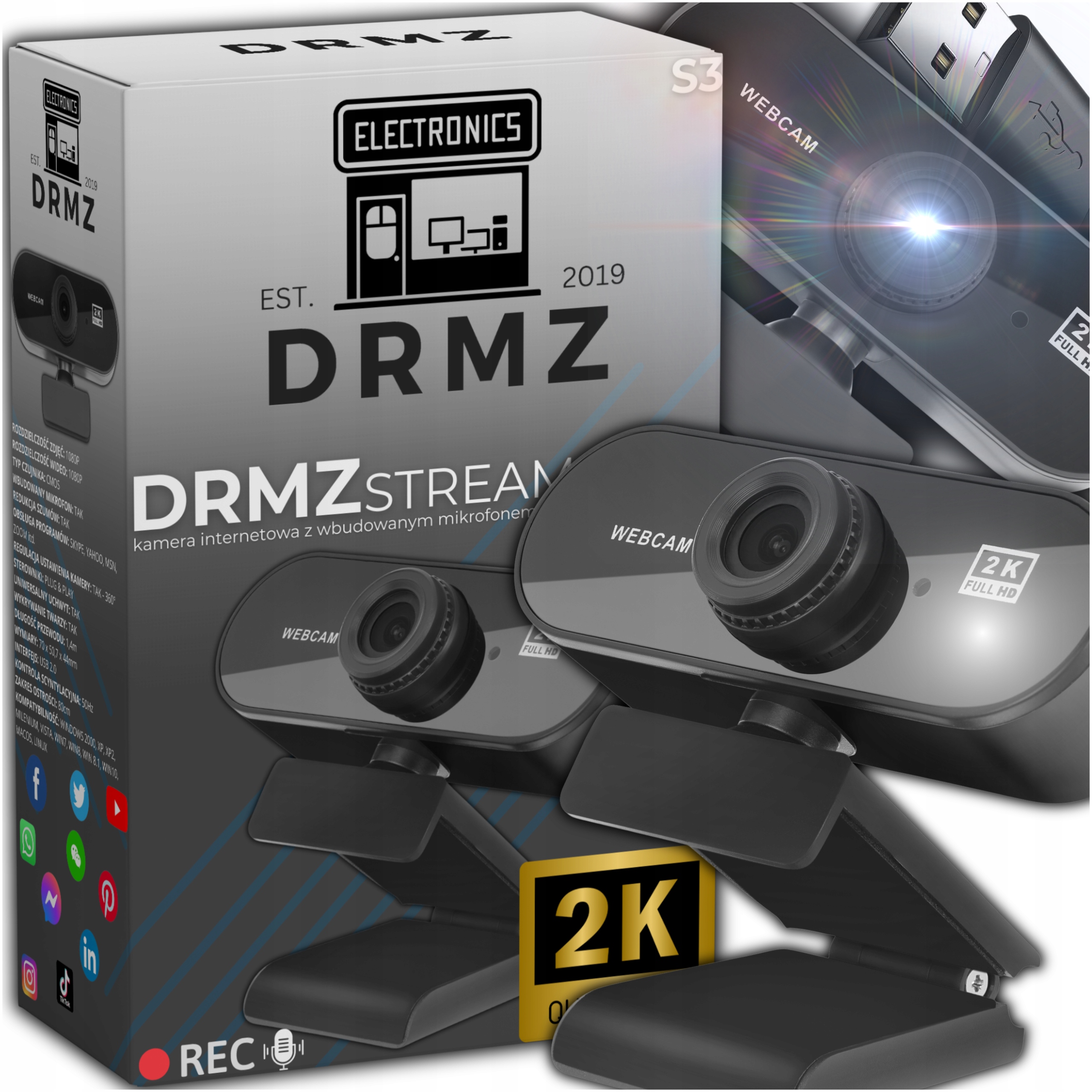 Webová kamera DREAM WEBCAM STREAM S3 3,69 MP webová kamera