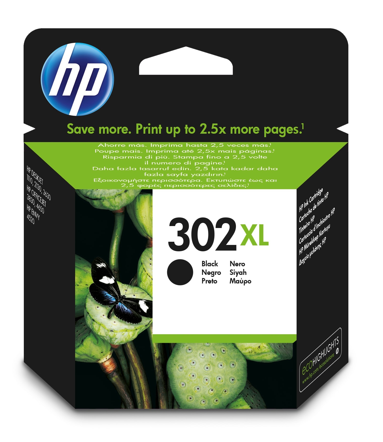 Atramentová kazeta HP 302XL F6U68AE čierna