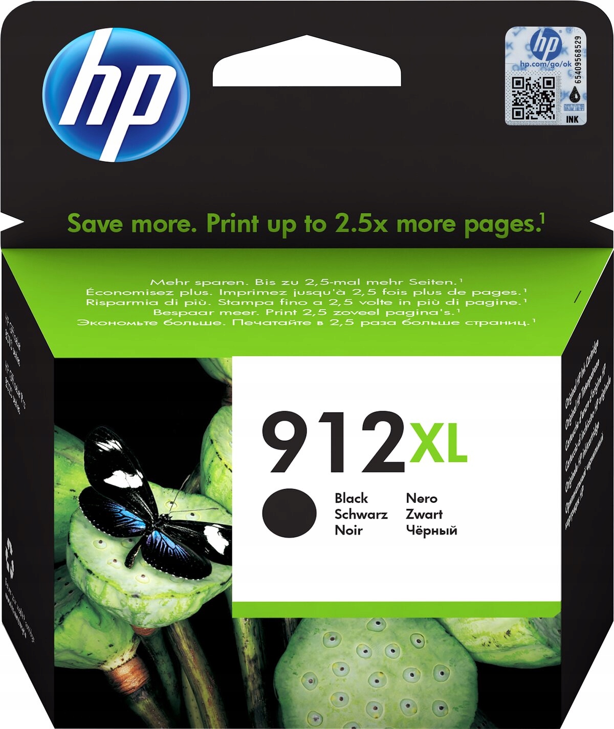Čierna atramentová kazeta HP 912 XL 3YL84AE