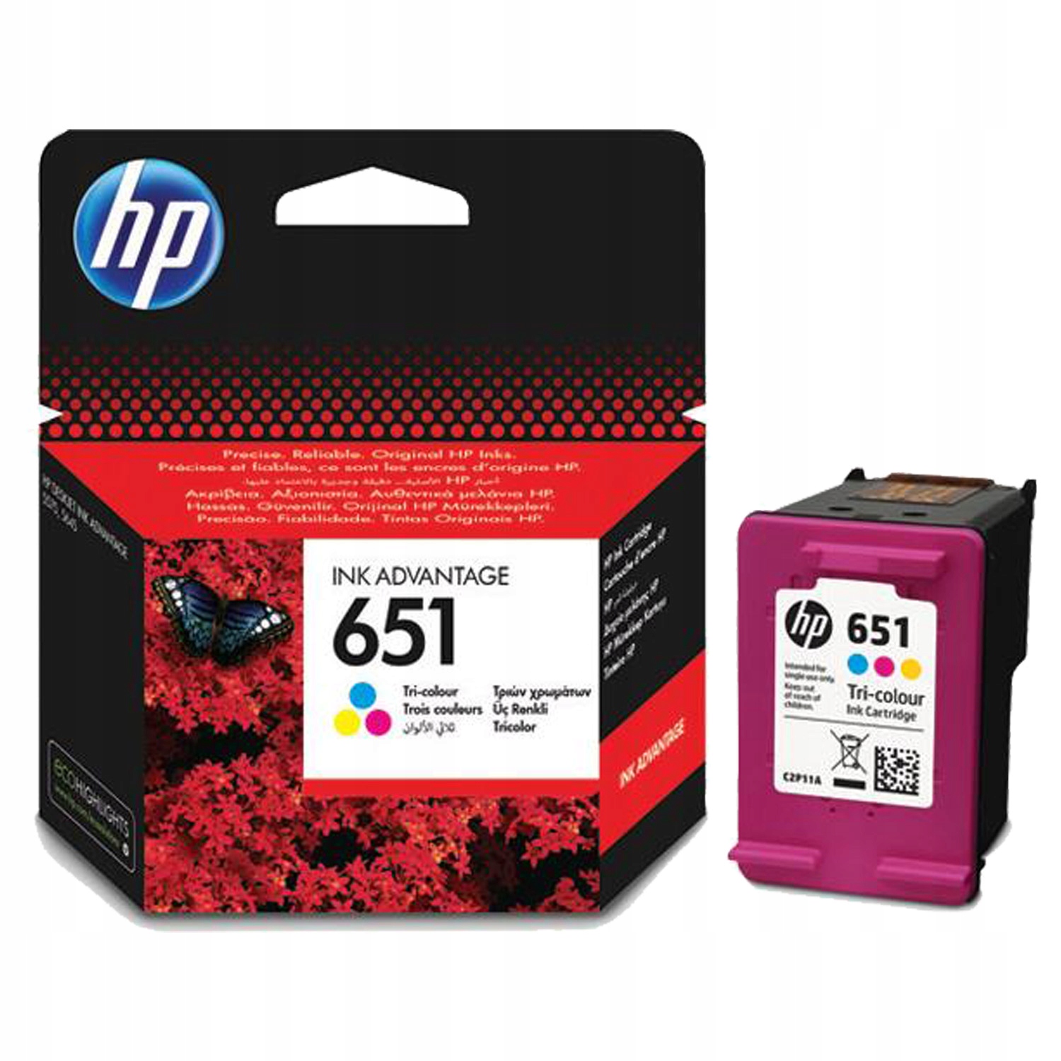 Trojfarebný atrament HP 651 C2P11AE