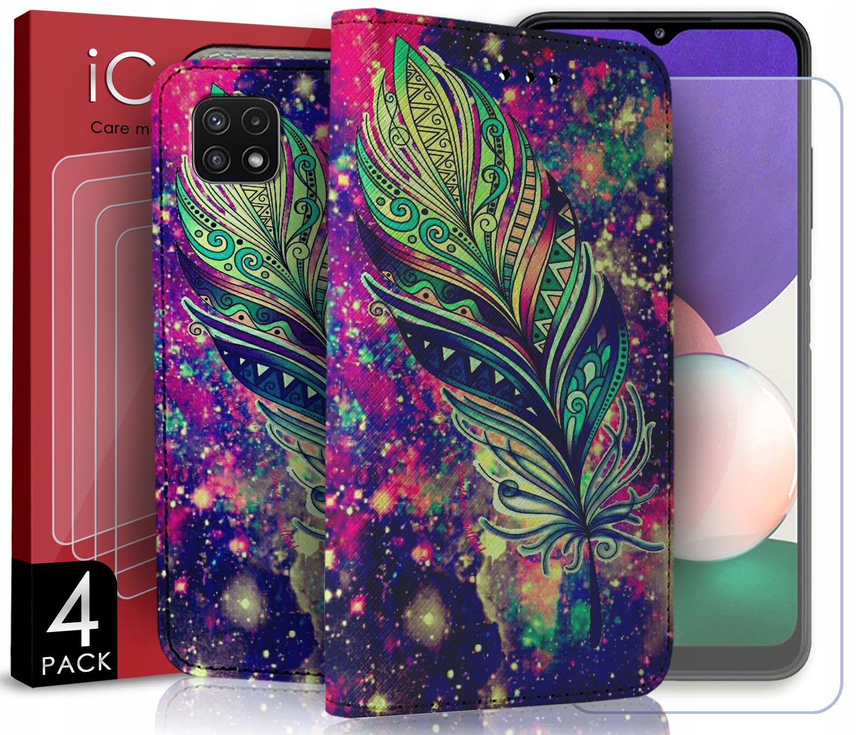 Puzdro pre klapku Samsung pre obal na viacfarebný telefón Galaxy A22 5G