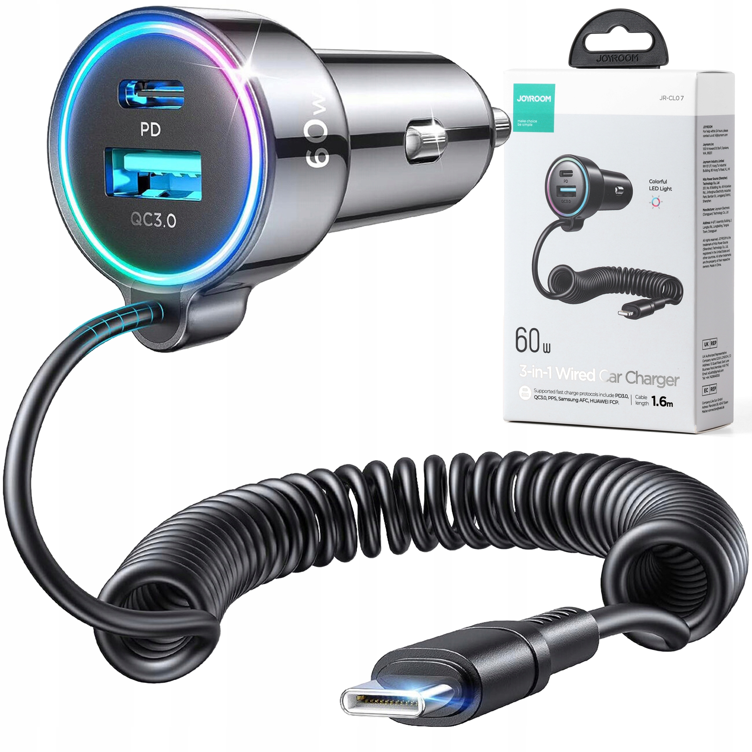 Nabíjačka do auta, USB typ C Joyroom 4000 mA