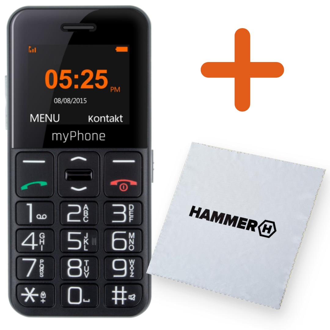 myPhone Halo Easy 128 MB / 4 MB 3G mobilný telefón čierny