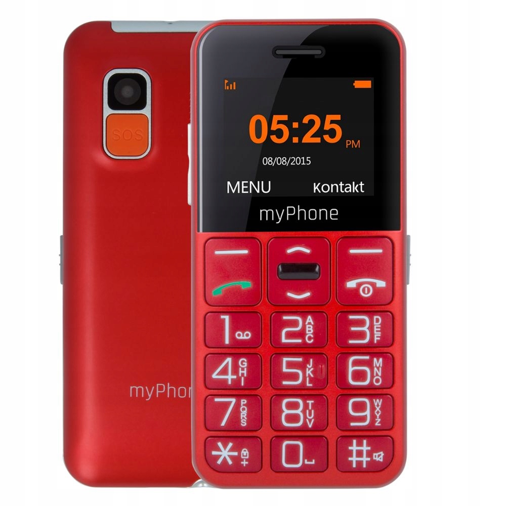 myPhone Halo Easy 4 MB / 4 MB 2G mobilný telefón, červený