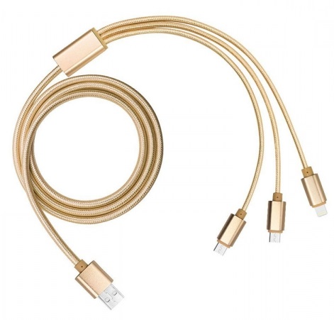 3in1 Lightning Micro USB C kábel (4090)