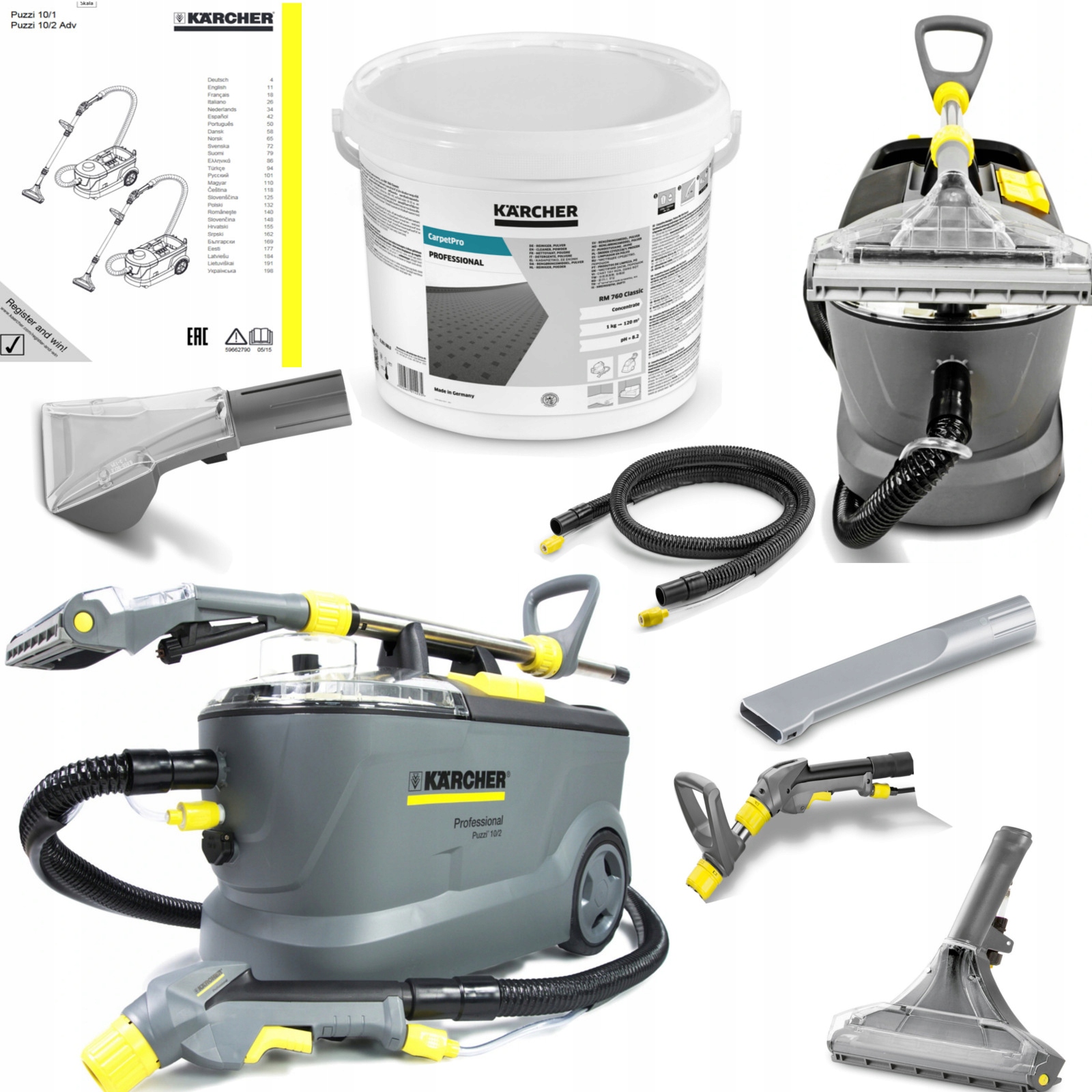 Karcher Puzzzi 10/2 ADV DETIDER Supal XL SET