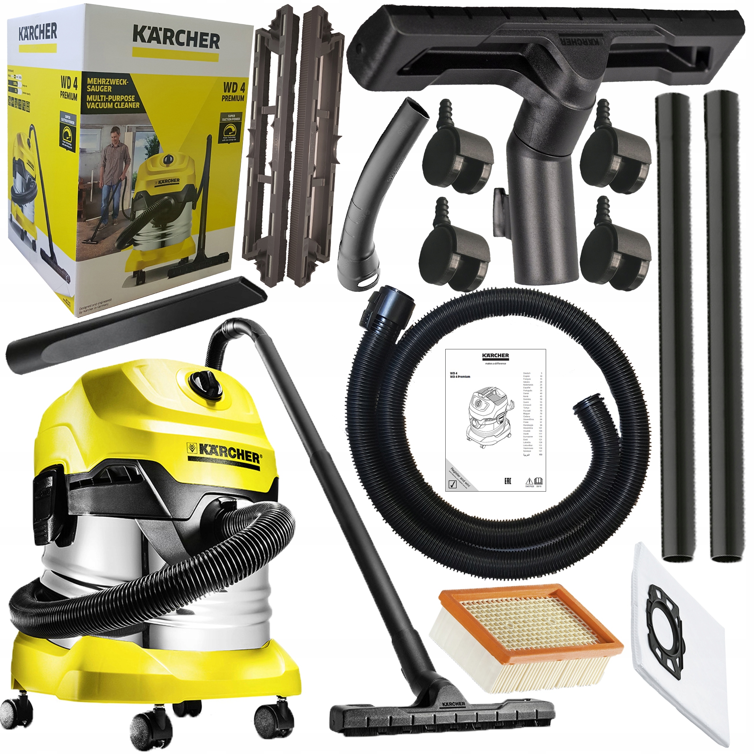 Karcher WD 4 prémiový priemyselný vysávač