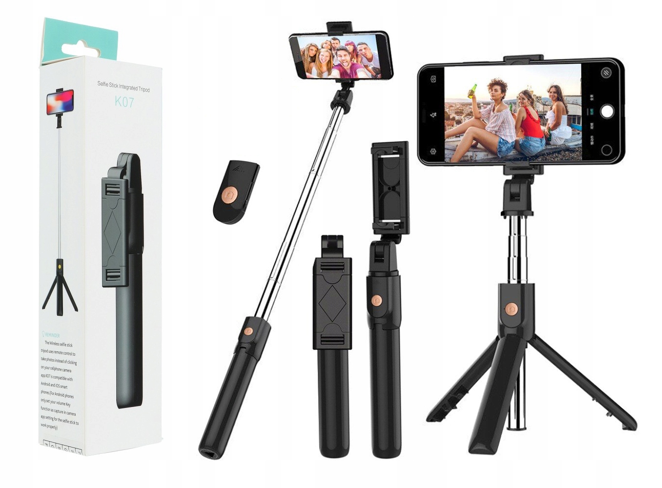 Selfie Stick Stick Selfie Foto rukoväť s diaľkovým ovládaním
