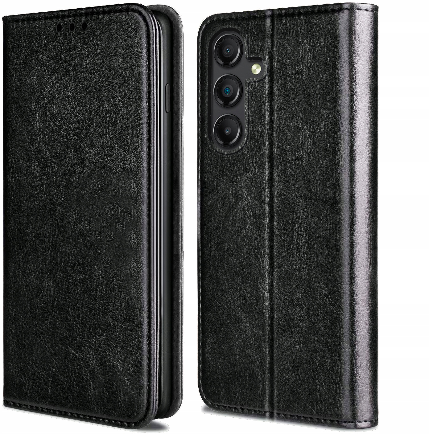 Flipové puzdro SASAL pre Samsung Galaxy A54 5G LEATHER BOOK čierne