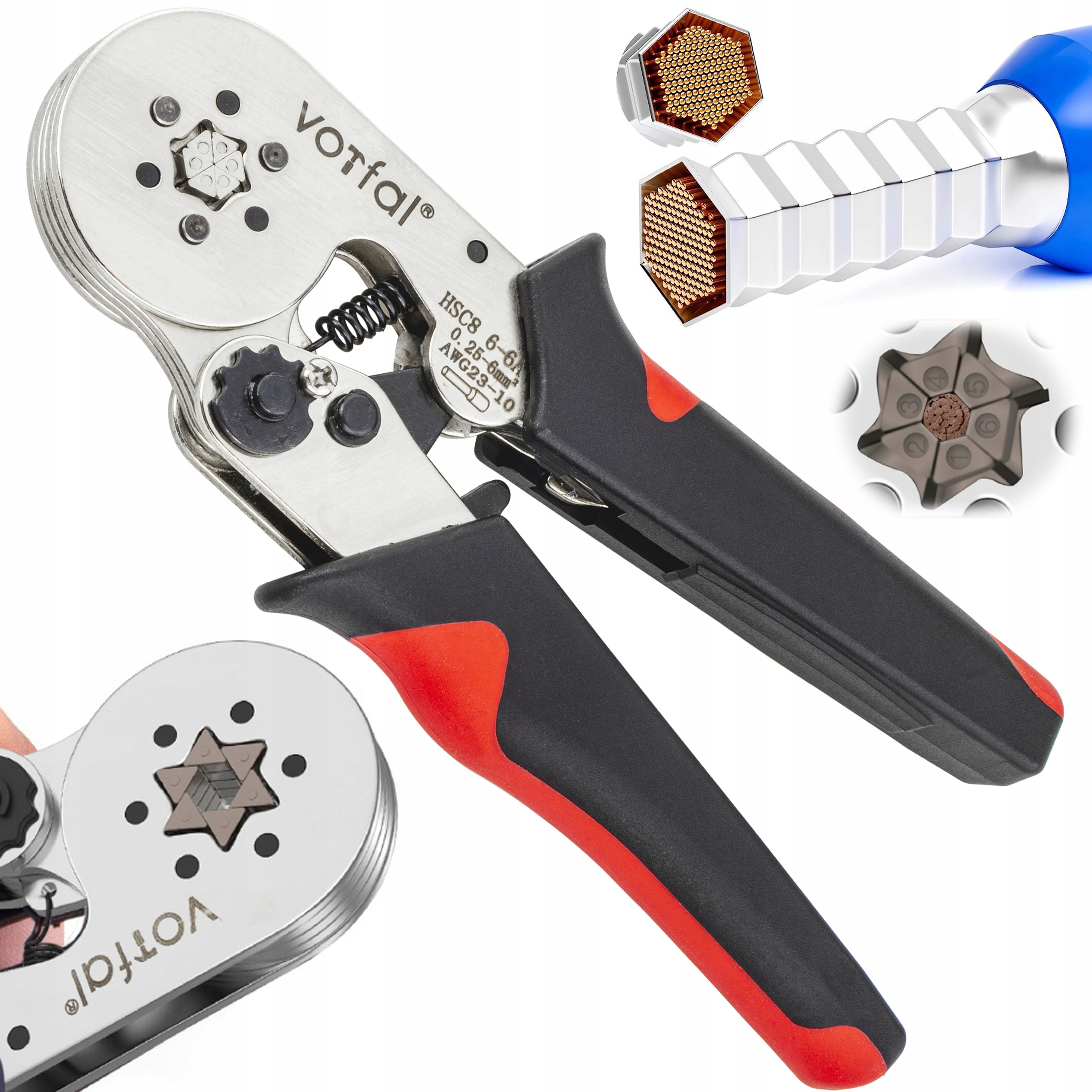 Krimpovací stroj Vorfal V07219 0,25 mm² - 6 mm²
