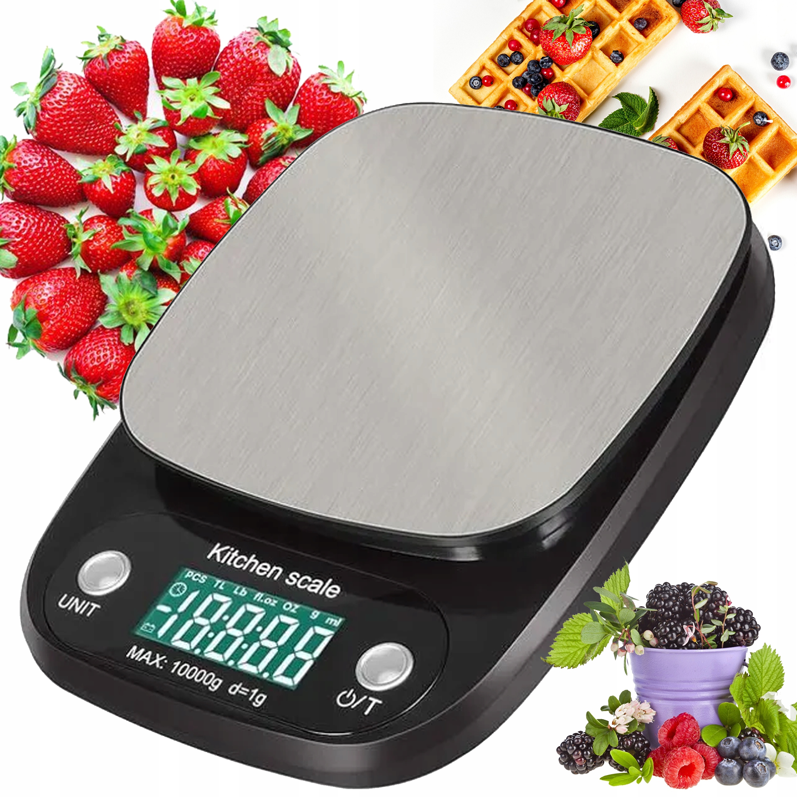 Kuchynská váha Elektronická presná kuchynská váha LCD 5kg/ 1g strieborná/šedá 5 kg