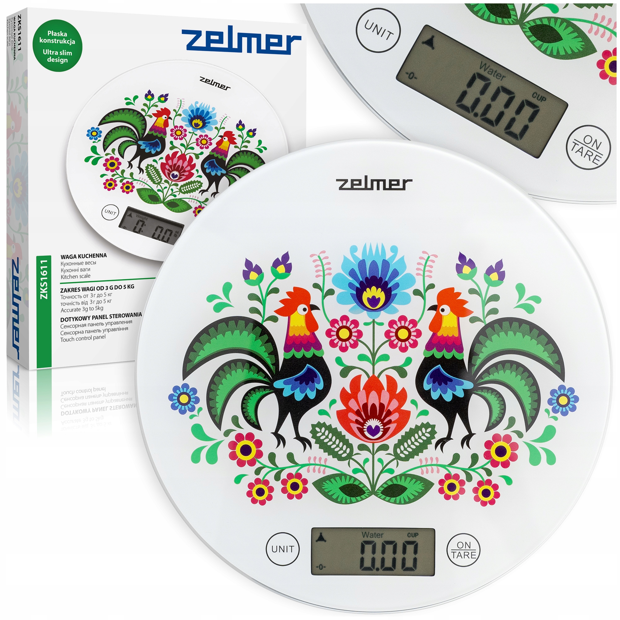Kuchynská váha Zelmer ZKS1611, viacfarebná, 5 kg
