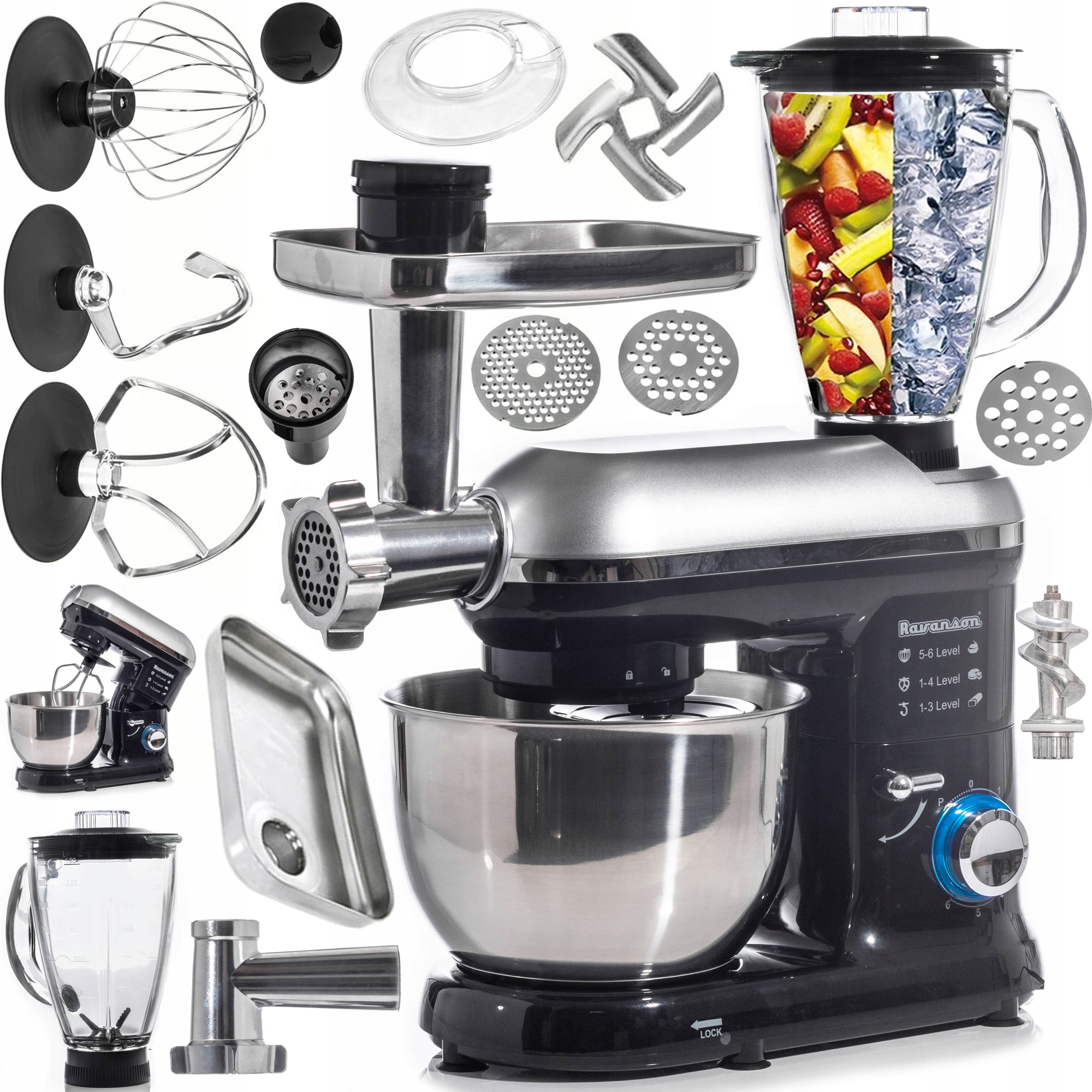 Kuchynský robot Ravanson RP1500 2500 W čierny
