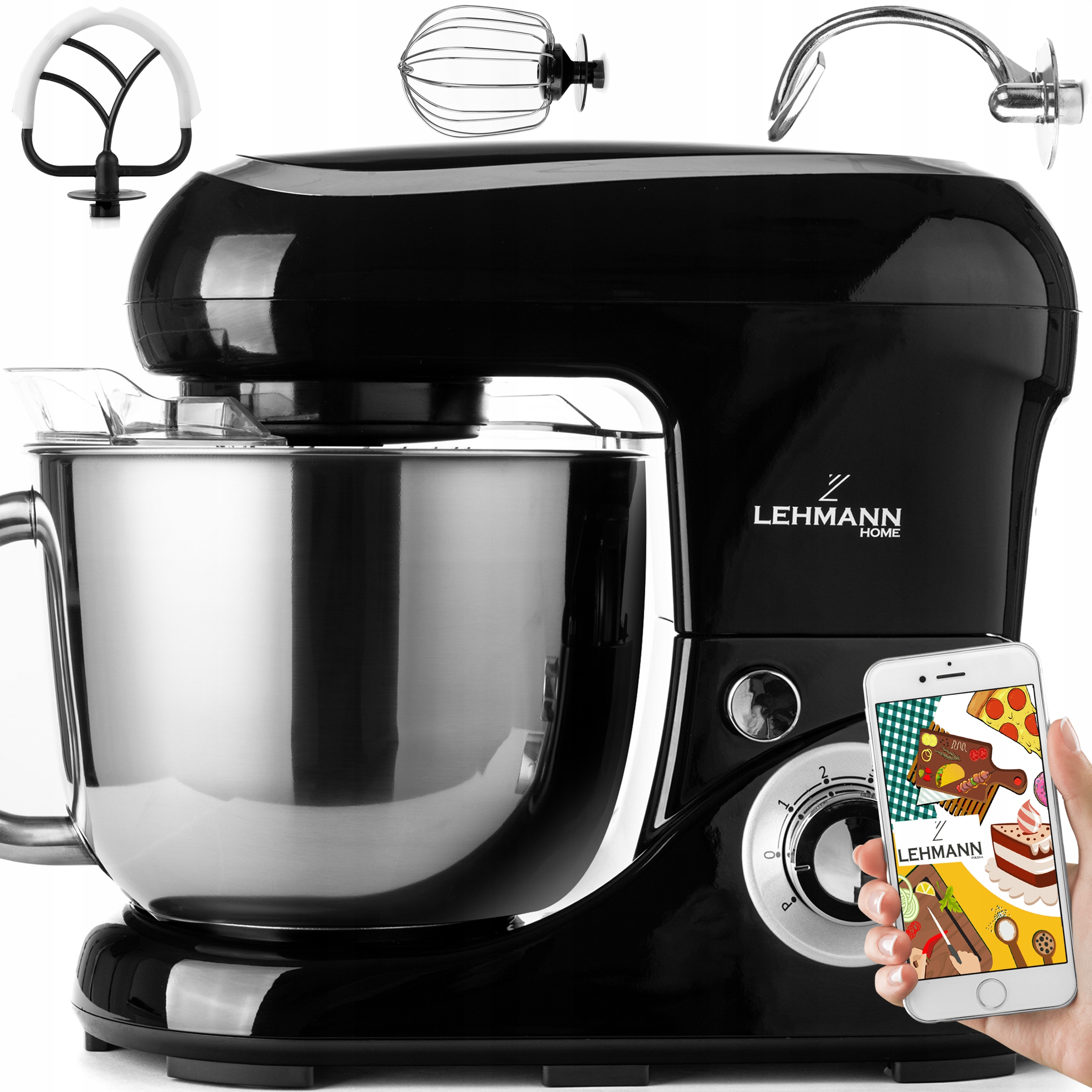 Kuchynský robot Lehmann Pan-Keik V2 2200 W čierny
