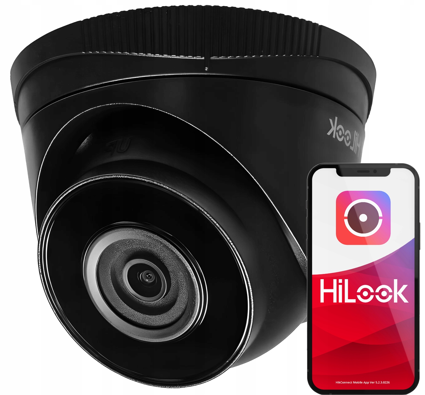 Vnútorná a vonkajšia IP kamera HiLook od Hikvision + nálepka "Monitorovaný objekt" A5 | Systém ES