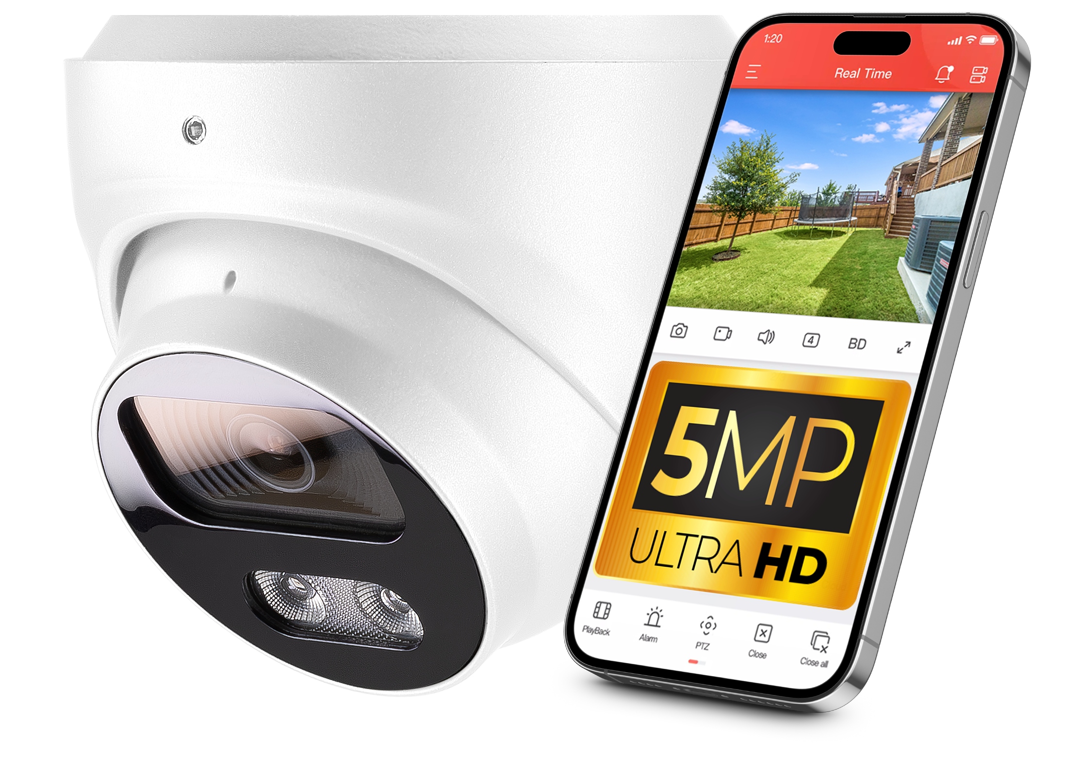 Vonkajšia IP kamera Zintronic D5 biela