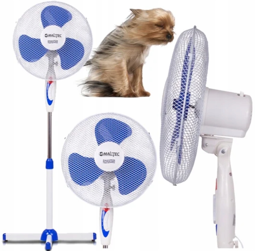 Podlahový ventilátor 22 ventilátorov biely