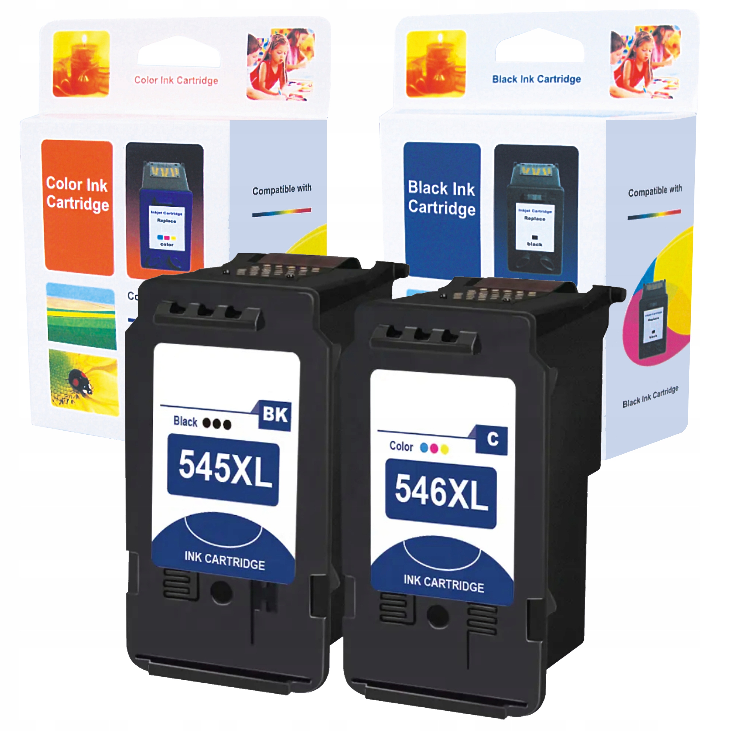 Nový1one atrament PRE CANON PG 545 BK XL + CL 546 CMY XL pre Canon black (black), trojfarebný, sada
