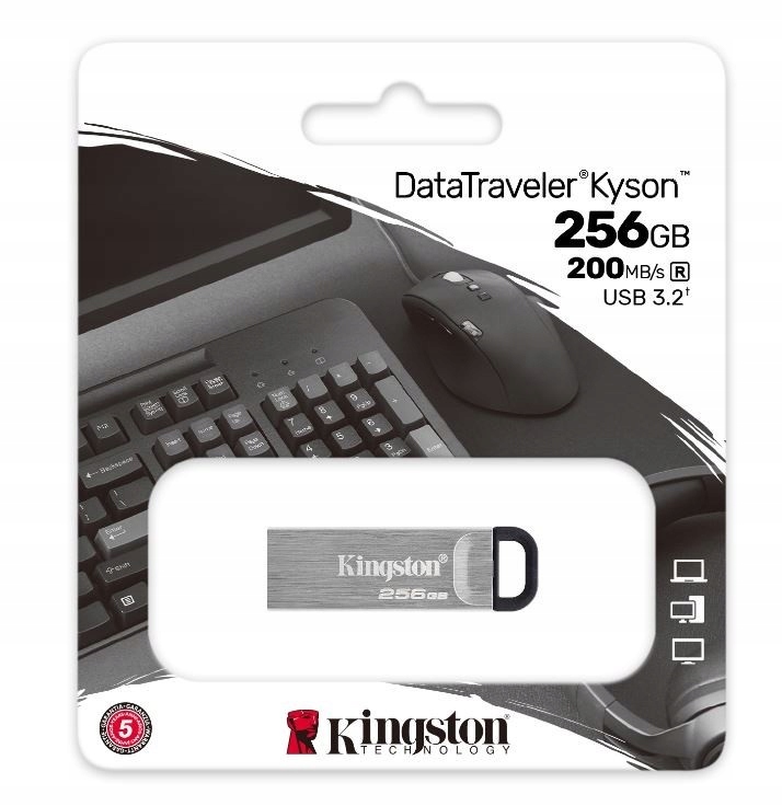Pendrive Kingston DataTraveler Kyson 256 GB USB 3.2 srebrny