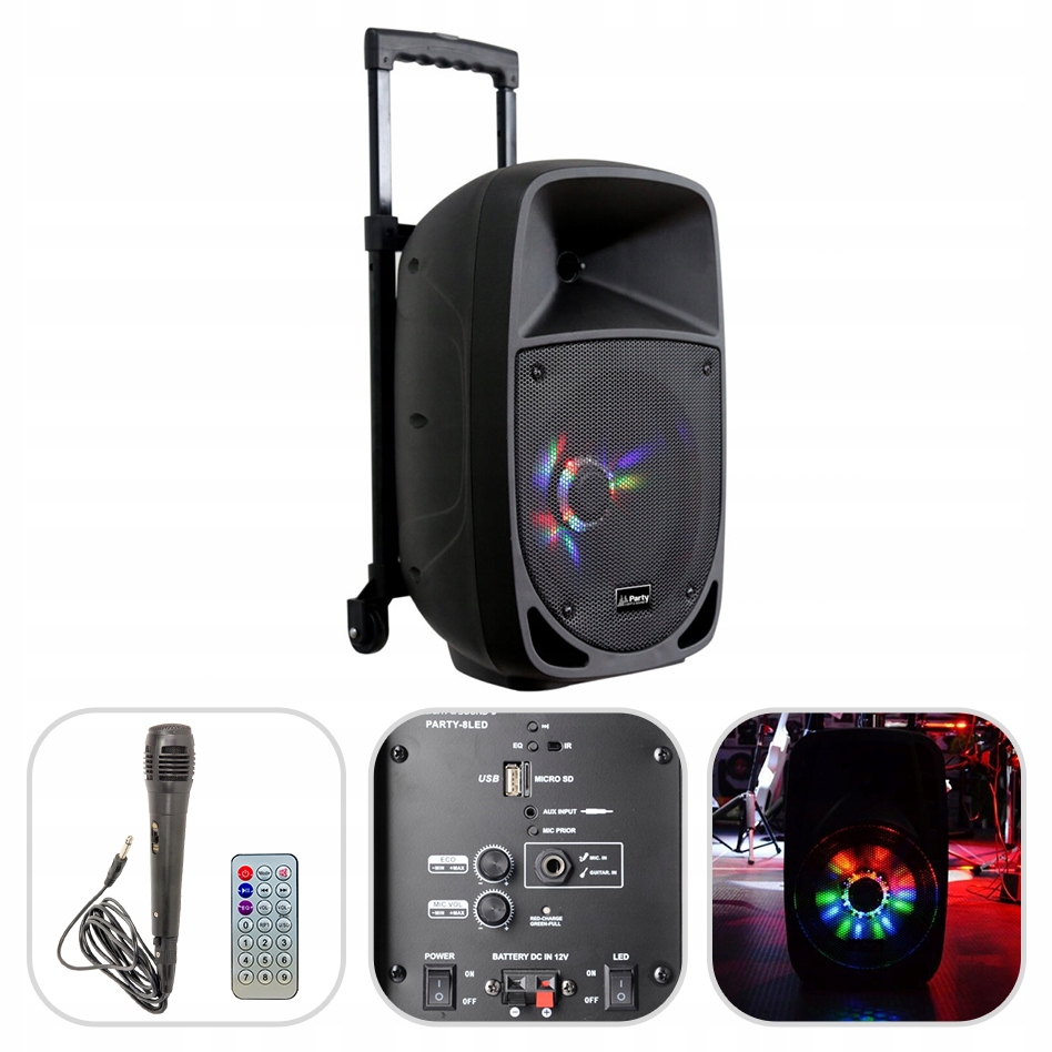 Party Light & Sound Party-8led 150 v Czarny