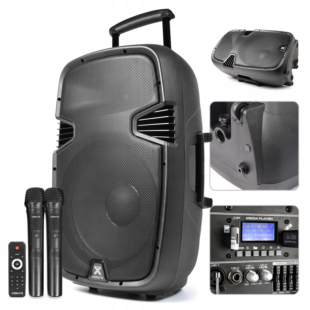 Vonyx stĺpec 170.080 SPJ-PA915 350 v Czarny