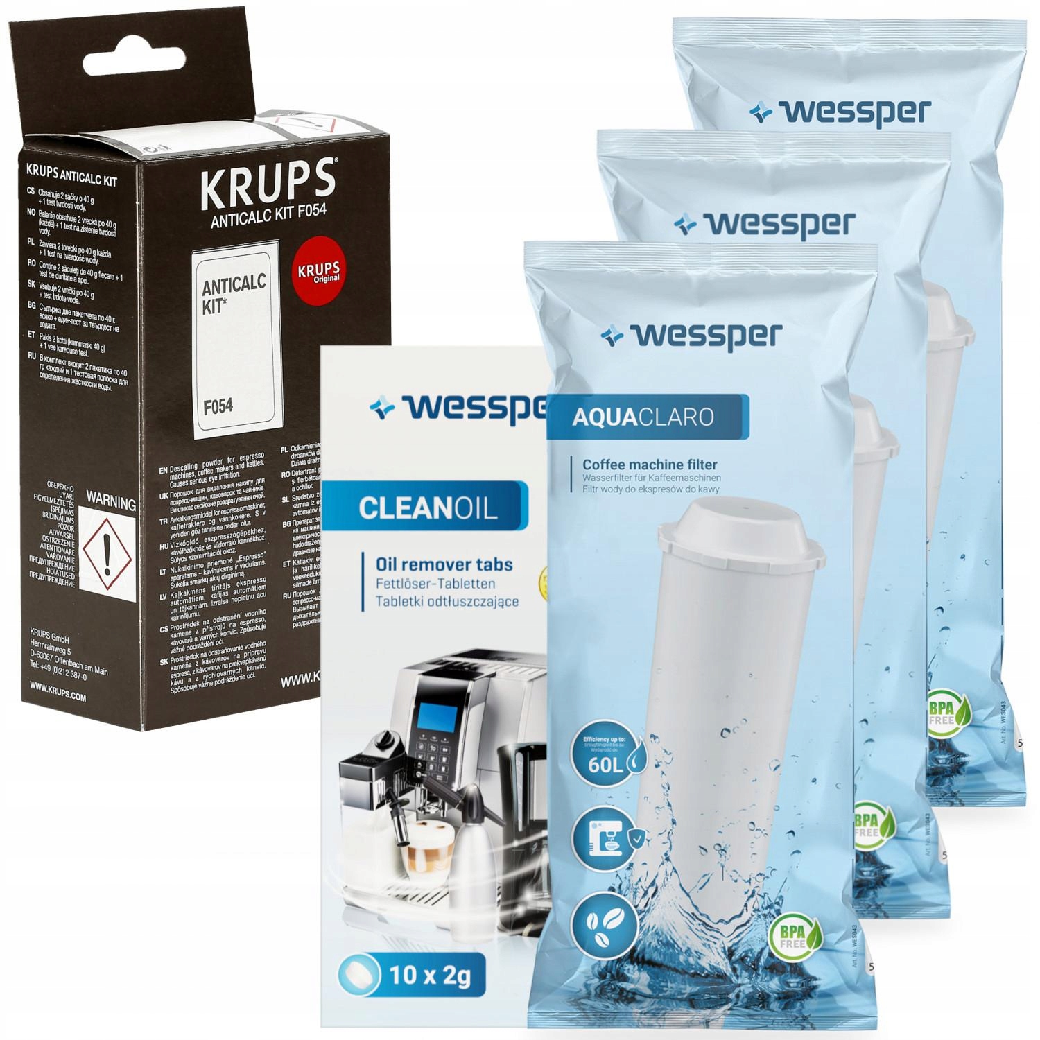 Wesper Aquaclaro 3x_wes043 Vodné filtre pre stroje espressa