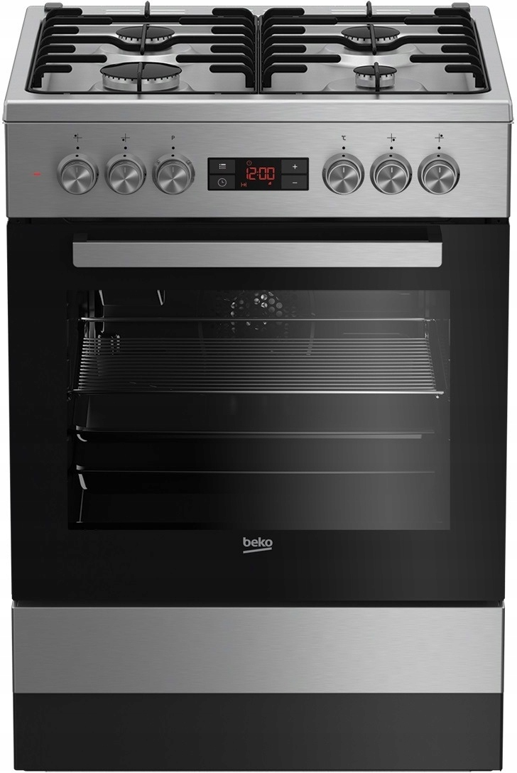 Kuchyňa 60cm INOX zemný plyn valca Beko Electric