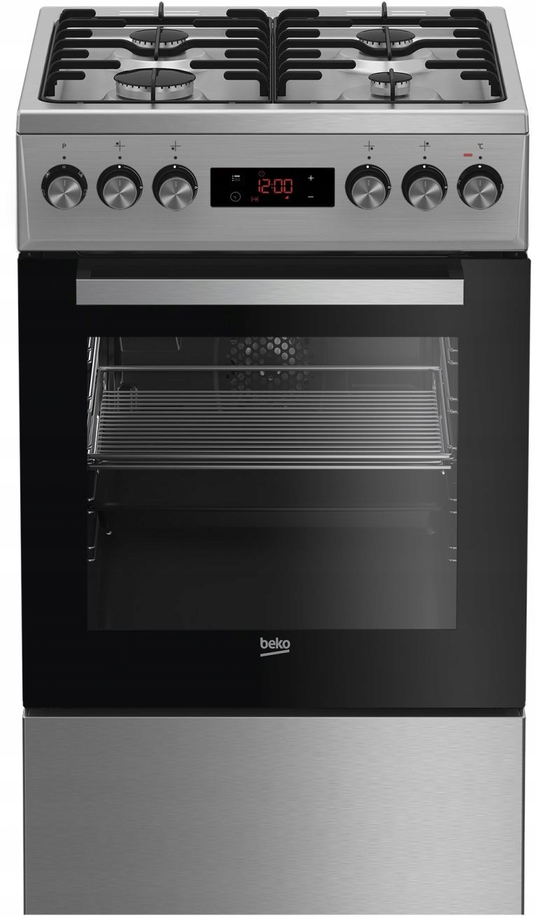 Elektrický plynový kuchynský 50 cm Beko Inox FSE52