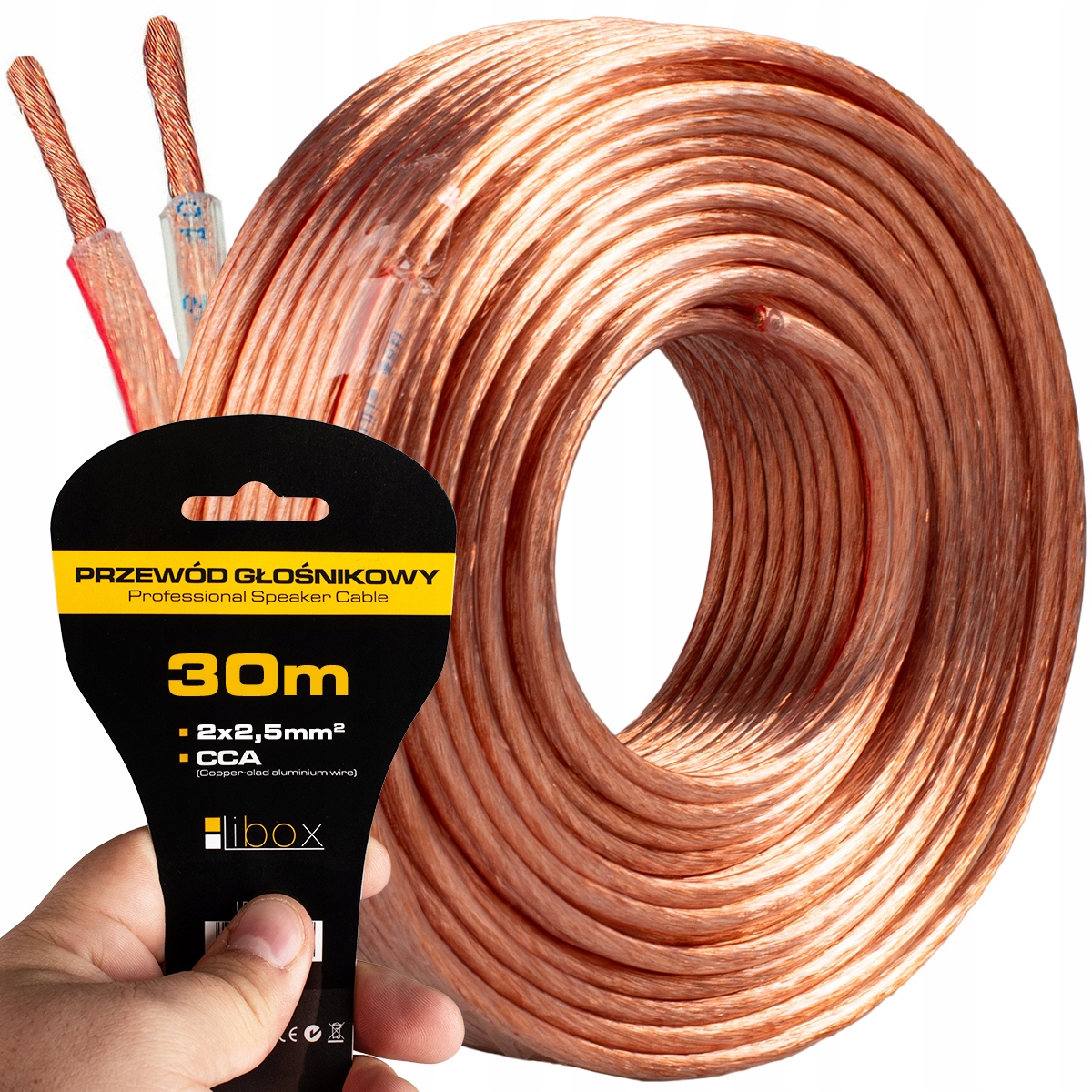 Reproduktorový kábel Libox LB0009-30 2 x 2,5 mm² 30 m