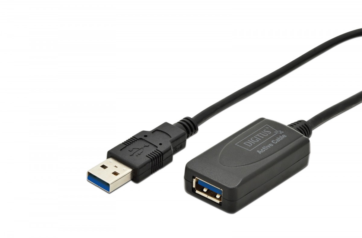 Predlžovací kábel USB 3.0 Digitus DA-73104 5 m čierny