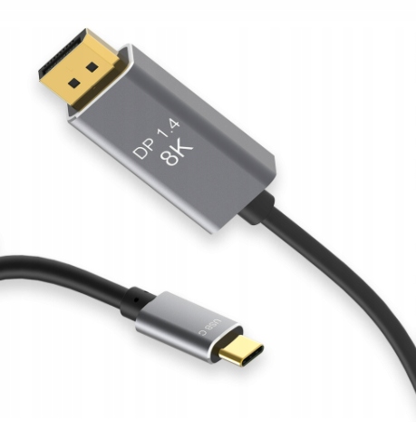 Kábel USB C do Displayport DP 1.4 8K 4K 240 Hz Mac