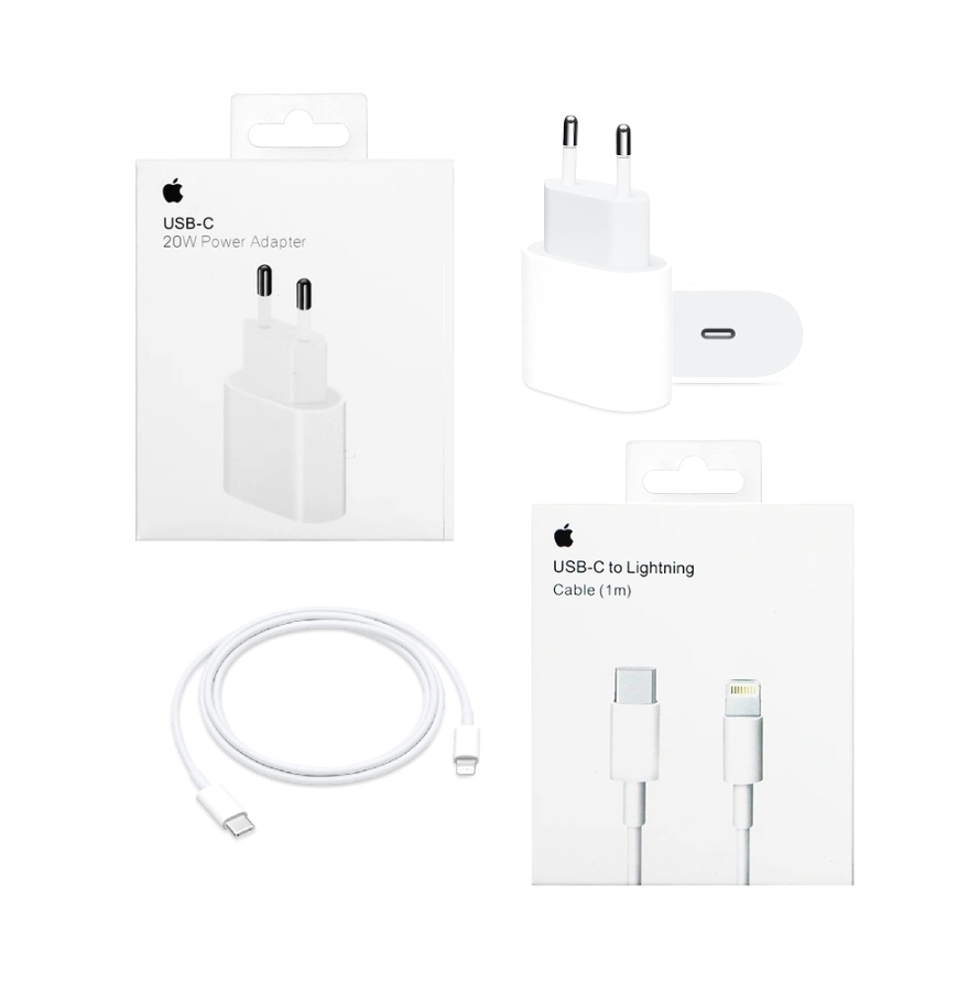 Apple Charger Fast USB-C 20W Charger + 1M USB 3.1 Kábel typu C, USB Typ C pre Apple 2400 MA 9 V