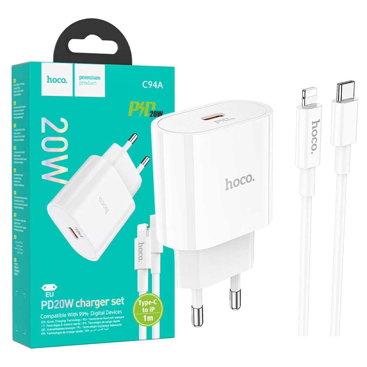 Hoco Charger 6931474762184 USB Typ C pre Apple 3000 MA 5 V